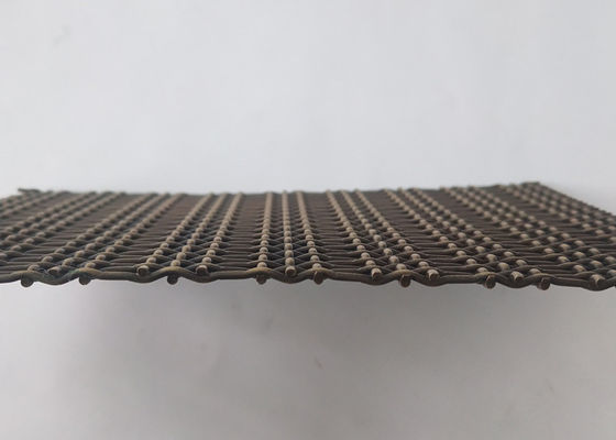 Bronz Renkli 3.6mm Paslanmaz Çelik Kıvrımlı Hasır Dekoratif Dokuma