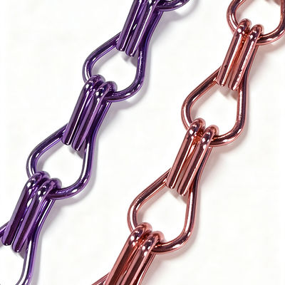 Dekoratif Chainmail Ring Mesh Perde Ekran Bina Cepheleri Doğal Renk