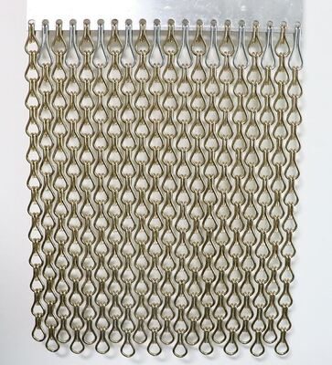 12x24mm Zincir Boyutu Alüminyum Zincir Perde %60 Açık Alan ve 1.2mm Tel Diametri Böcek Koruması