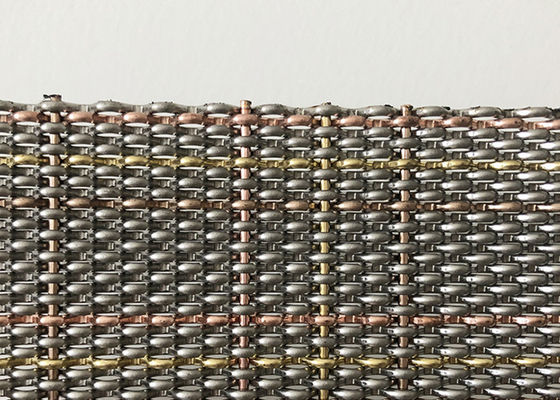 Üç Renkli 8m Kıvrımlı Mimari Metal Hasır Aşınma Direnci İç Tasarım