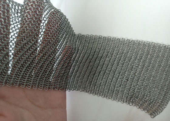 Dekoratif Chainmail Ring Mesh Perde Ekran Bina Cepheleri Doğal Renk
